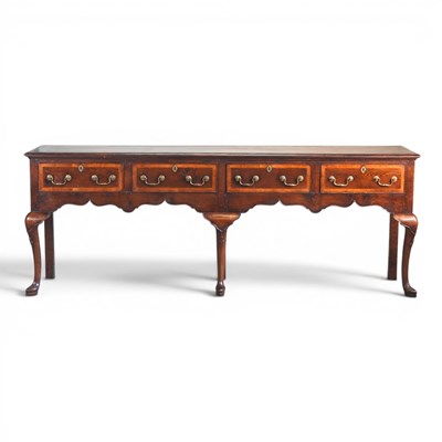 Lot 146 - An 18th century style oak dresser base, of...