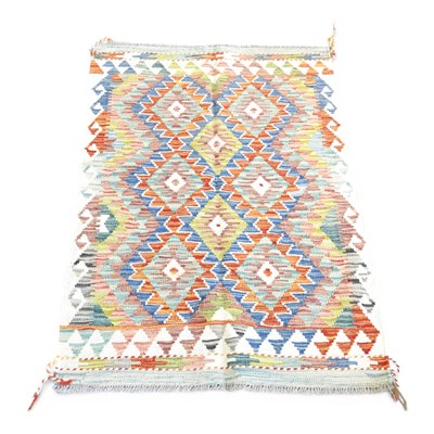 Lot 117 - A Persian kilim, with hooked diamonds, 119 x 81cm
