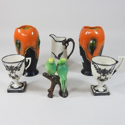 Lot 110 - A pair of Bretby vases
