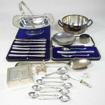 Lot 51 - A collection of silver and plated items