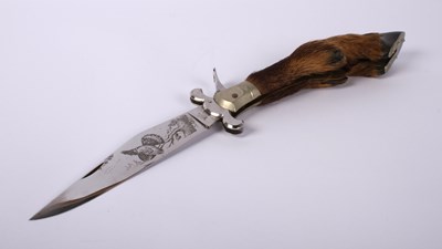 Lot 74 - A German Linder hoof handled knife