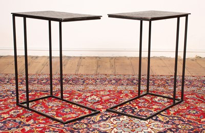 Lot 538 - A pair of copper topped occasional tables, 51...