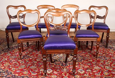 Lot 511 - A matched set of eight 19th century mahogany...