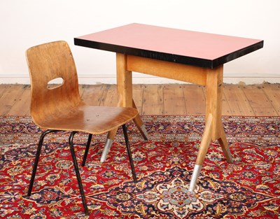 Lot 554 - A mid century French Liseaux type table and a...