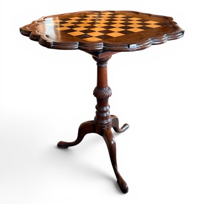 Lot 504 - A 19th century mahogany chess table, having a...