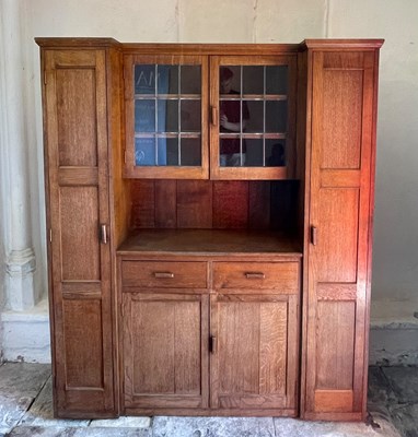 Lot 632 - An early 20th century oak housekeeper's...