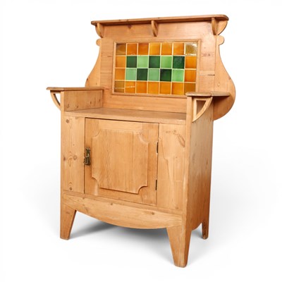 Lot 622 - A late 19th/early 20th century pine cupboard,...