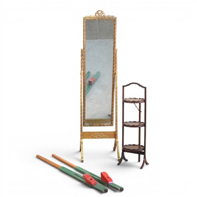 Lot 376 - An early 20th century three tier folding...