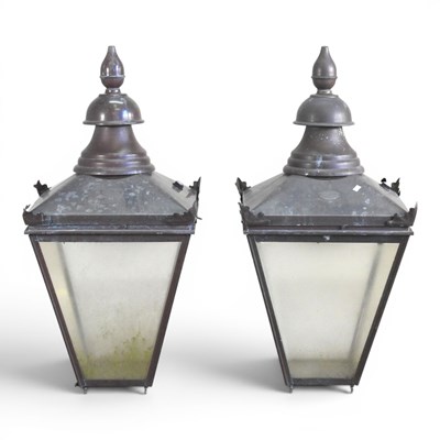 Lot 178 - A pair of late 20th century street lanterns,...