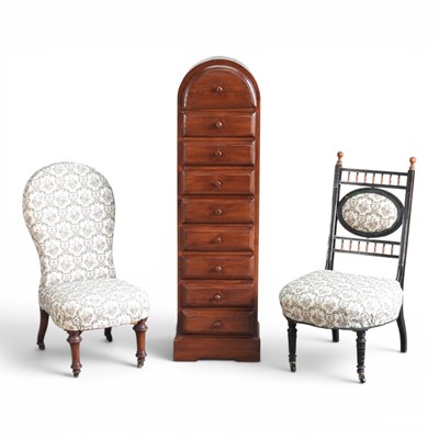 Lot 631 - A modern hardwood narrow chest, containing...