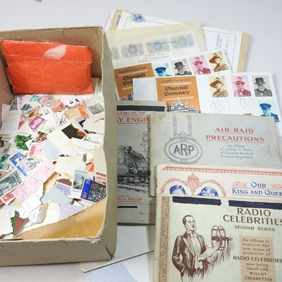 Lot 85 - A collection of coins, stamps and postcards