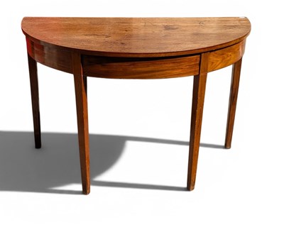 Lot 620A - A 19th century mahogany demi-lune side table,...