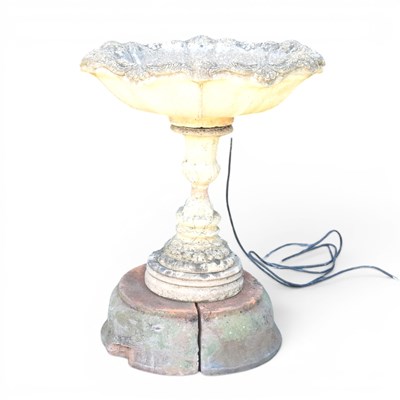 Lot 177 - A cast stone water fountain, on stand, 71cm high