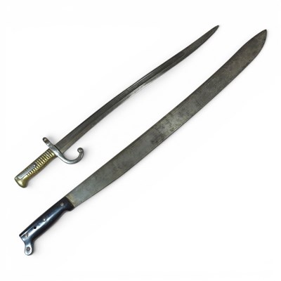 Lot 51 - A 19th century French 1866 Chassepot bayonet,...