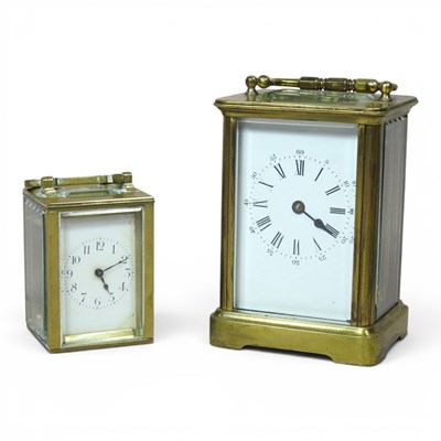 Lot 52 - An early 20th century French brass cased...