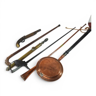 Lot 172 - A flintlock pistol stock, together with a...