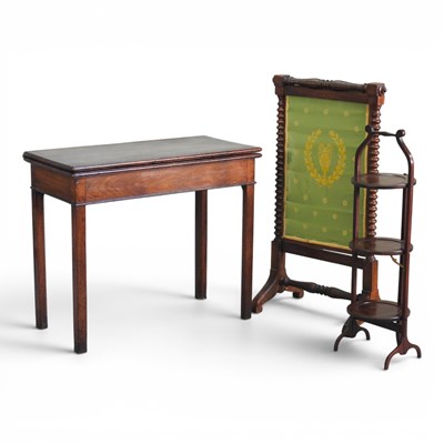 Lot 557 - A George III mahogany tea table, 86cm wide,...