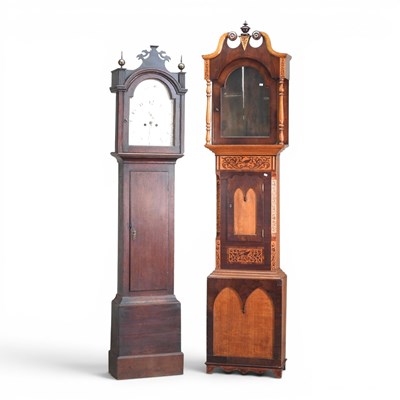 Lot 565 - A George III oak cased longcase clock,...