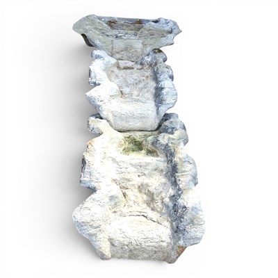 Lot 248 - A faux stone three piece garden water feature