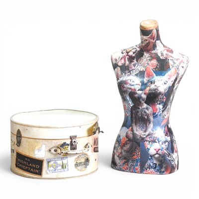 Lot 321 - A decoupage tailor's dummy, together with a...