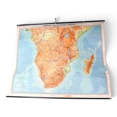Lot 194 - A large 1960s Westermann canvas school map,...