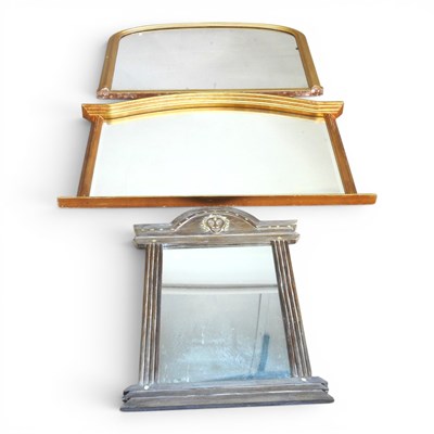 Lot 478 - A modern gilt framed over mantel mirror, 85 x...