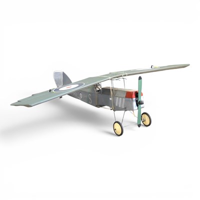 Lot 121 - A painted model bi-plane, 112cm long