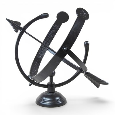 Lot 270 - A painted metal armillary globe, 44cm high