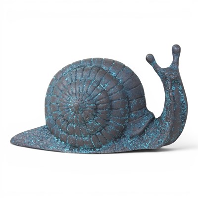 Lot 476 - A large cast metal model of a snail, 34cm wide