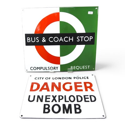 Lot 286 - A vintage style bus stop sign, 33 x 38cm,...