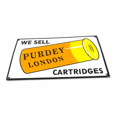 Lot 626 - A modern painted metal Purdey advertising sign,...