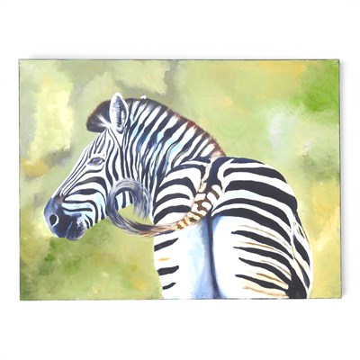 Lot 112 - Clive Fredriksson, contemporary, Zebra, signed...