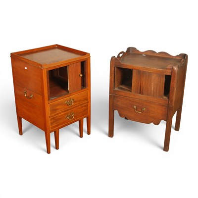 Lot 537 - Two Georgian mahogany bedside cupboards...