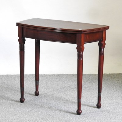 Lot 478 - A mahogany folding card table