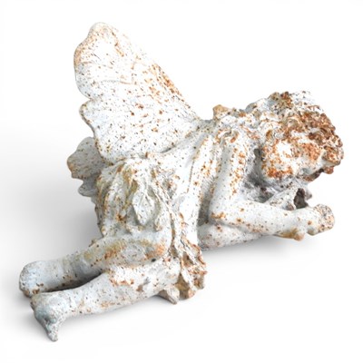 Lot 280 - A verdigris cast metal garden sculpture of a...