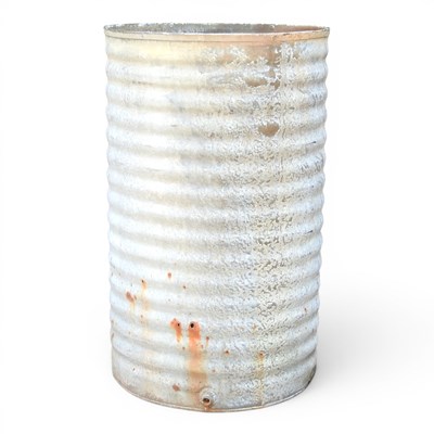 Lot 388 - A large galvanised water butt, 140cm high, not...