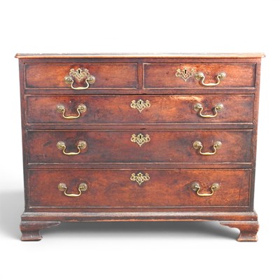 Lot 32 - A George III mahogany chest, containing two...
