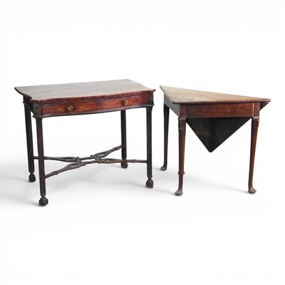 Lot 451 - A 19th century mahogany serpentine side table,...