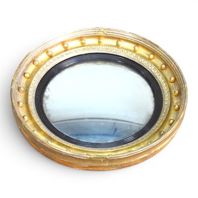 Lot 15 - A Regency carved pine and gilt gesso framed...