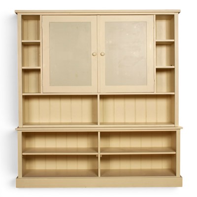 Lot 792 - A white/cream painted pine cupboard