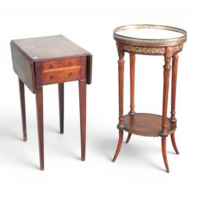 Lot 447 - A 19th century French gueridon table, with a...