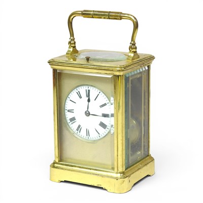 Lot 8 - An early 20th century French brass cased...
