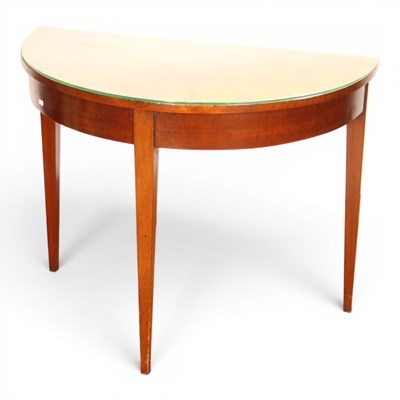 Lot 535 - A George III mahogany demi lune side table