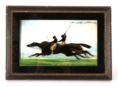 Lot 352 - A 19th century reverse painting on glass...
