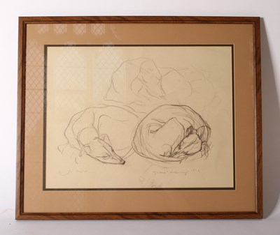 Lot 388 - Jo Taylor, contemporary, study of a greyhound...