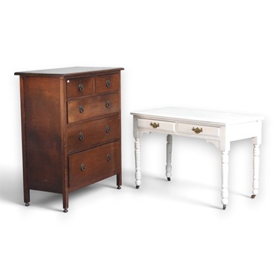 Lot 437 - An Edwardian chest, together with an Edwardian...