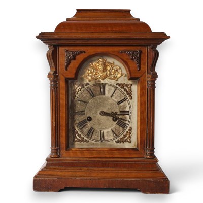 Lot 166 - An early 20th century walnut cased bracket...