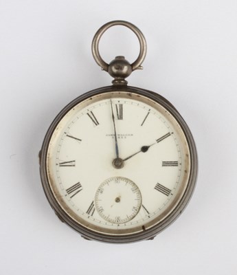 Lot 43 - John Walker, a silver pocket watch, the enamel...