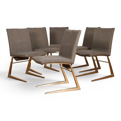 Lot 630 - A set of six Danish BoConcept metal cantilever...