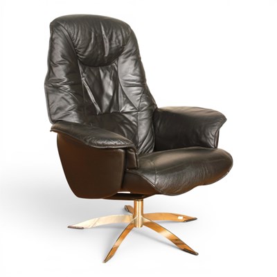 Lot 628 - A Scandinavian swivel armchair by Hjort...